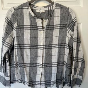 Madewell linen button down grey small
